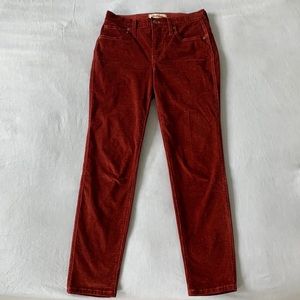 Madewell high-rise skinny corduroy